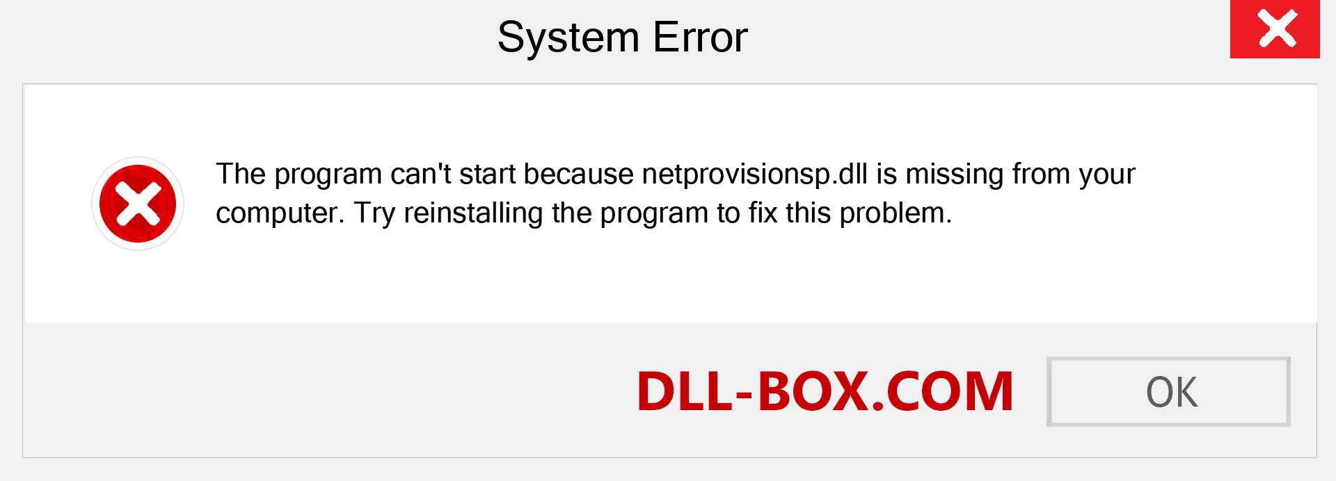  netprovisionsp.dll file is missing?. Download for Windows 7, 8, 10 - Fix  netprovisionsp dll Missing Error on Windows, photos, images